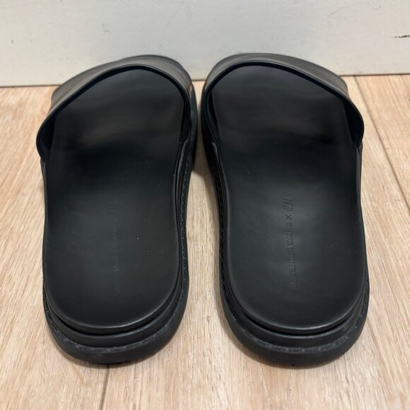 Alexander Wang x H&M Black Leather Slides - 10 - Picture 5 of 13
